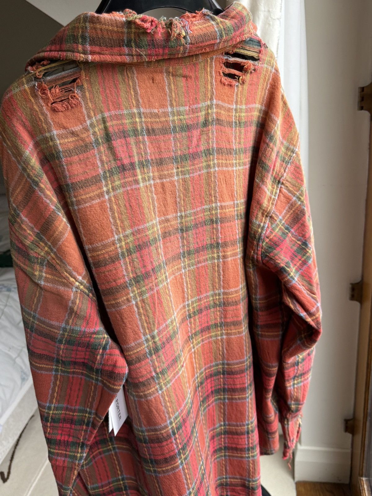Gallery Dept. Gallery Dept Marley Distressed Checked Cotton-Flannel Shirt Size US XL / EU 56 / 4 - 17 Thumbnail