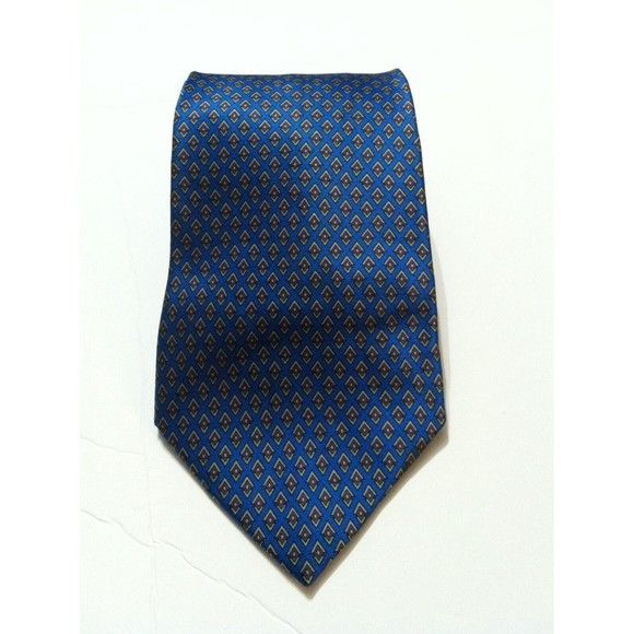 John Henry JOHN HENRY MENS BLUE 100%SILK CLASSIC NECK TIE WIDTH: 3 7/8" Size ONE SIZE - 1 Thumbnail