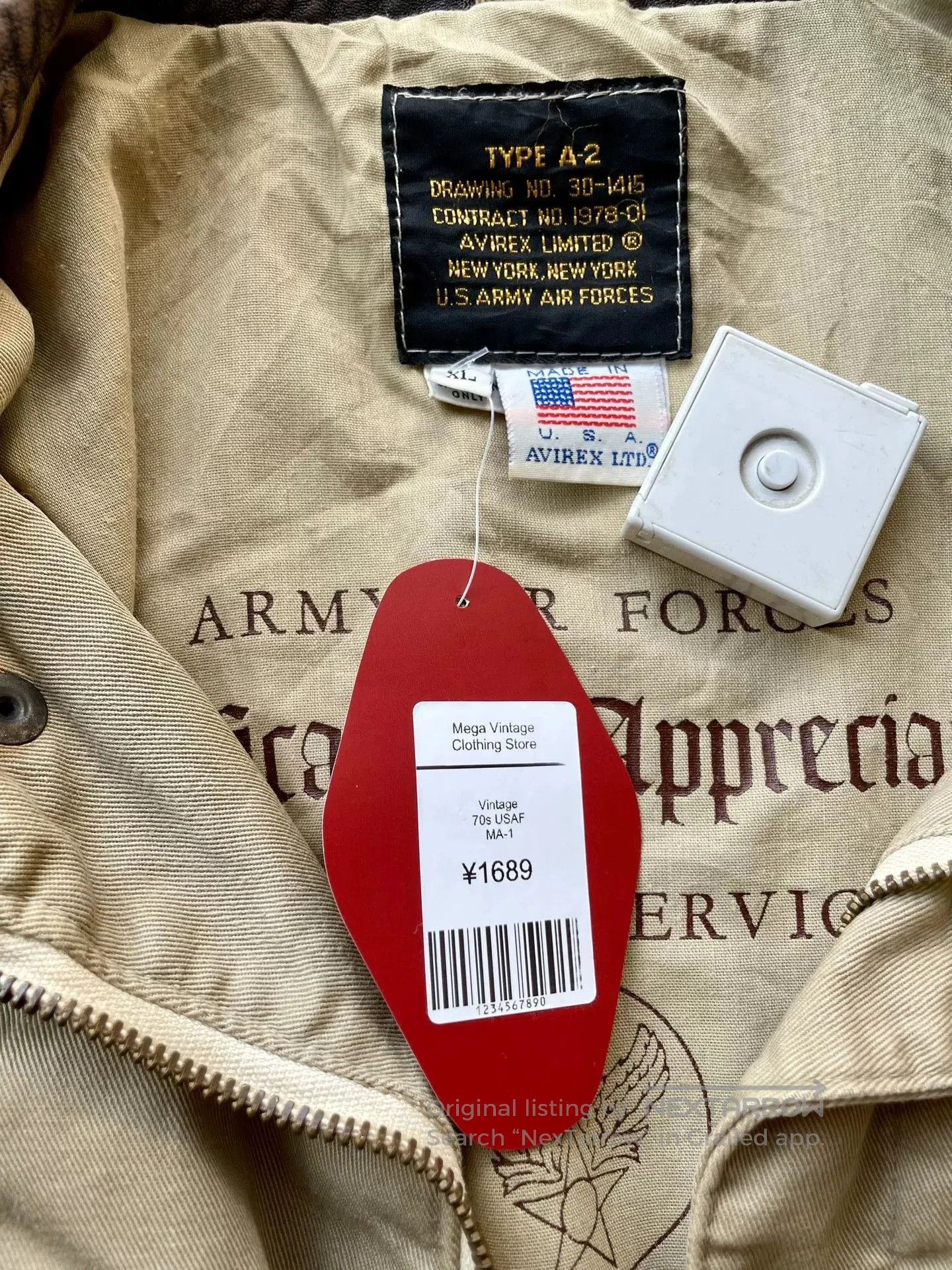 Avirex Avirex A-2 Vintage Flight Jacket XL. Size US XL / EU 56 / 4 - 5 Thumbnail