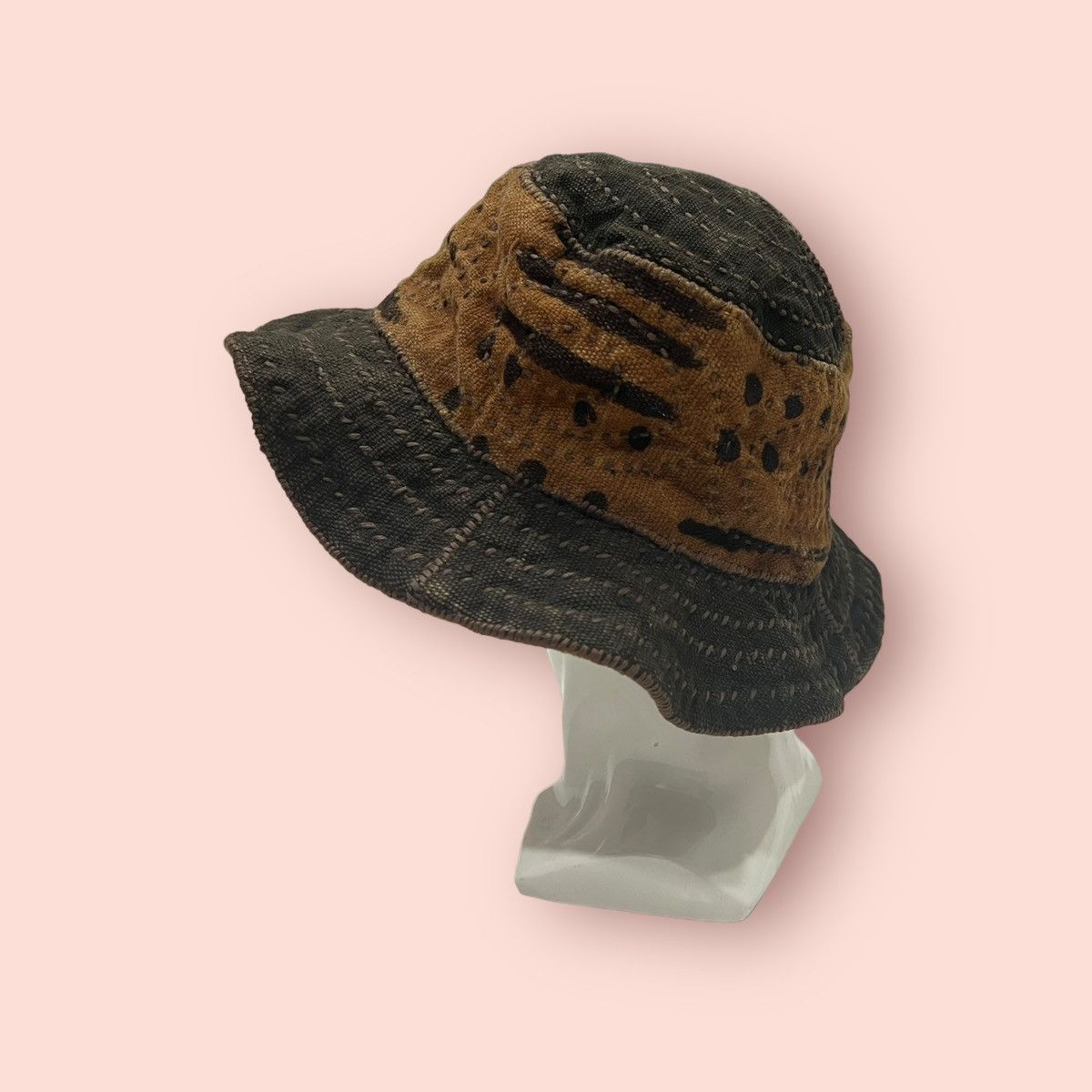 Japanese Brand RARE VINTAGE JAPAN SASHIKO STICHES BUCKET HAT Size ONE SIZE - 9 Thumbnail