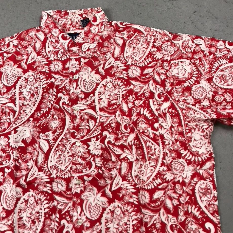 Gap VINTAGE Gap Shirt Mens M Red Paisley Camp Collar 90s Button-Up Cotton Short Sleeve Summer Casual Mens Size US M / EU 48-50 / 2 - 3 Thumbnail