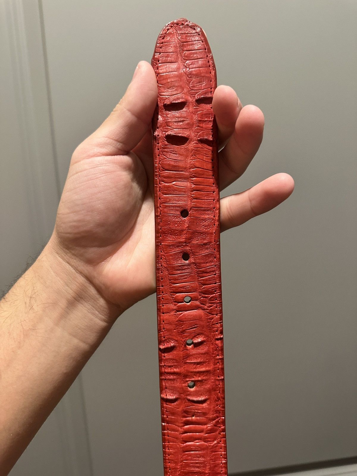 Other Mens crocodile cowboy belt Size 38 - 5 Thumbnail