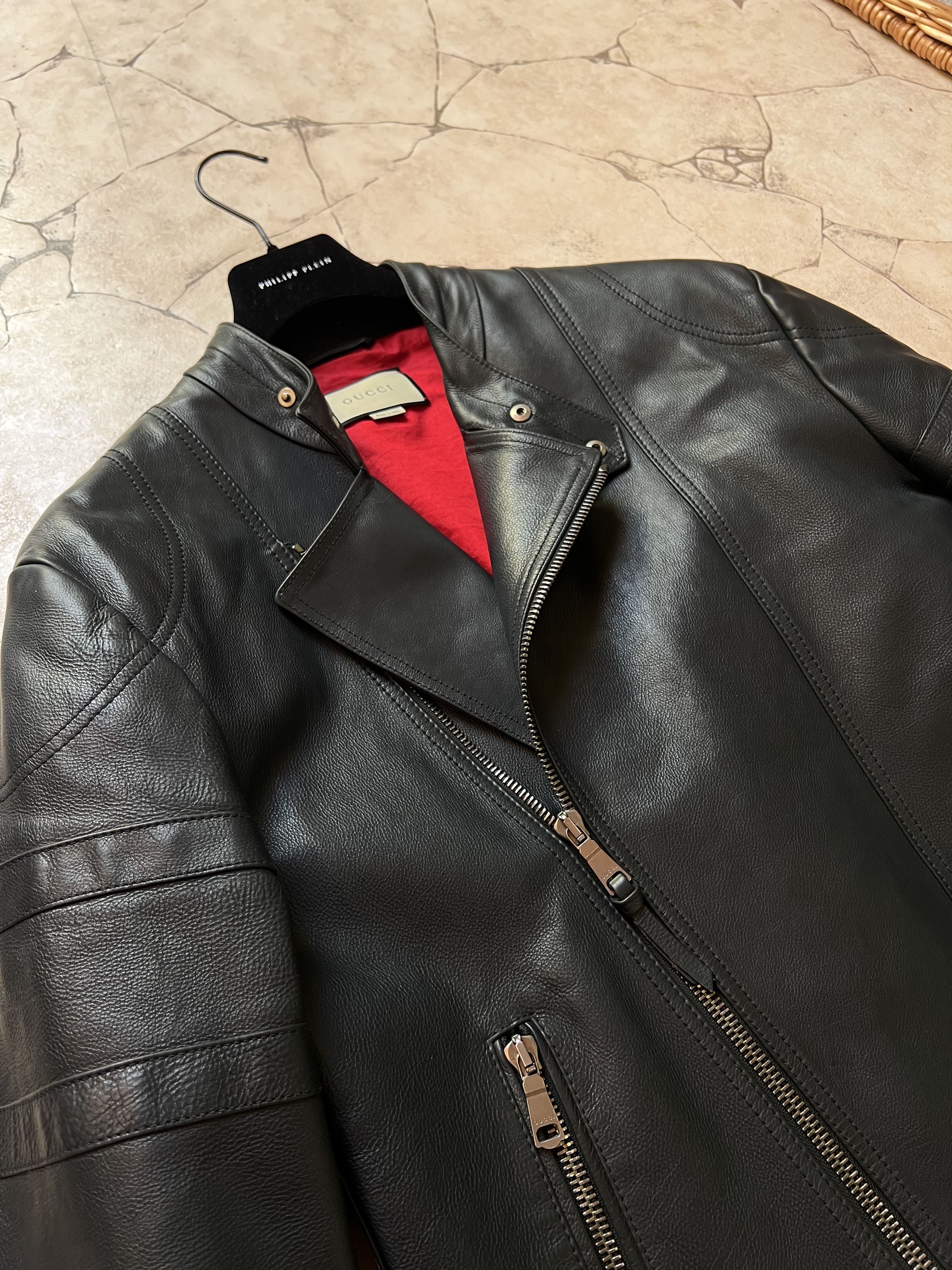 Gucci Gucci Leather Jacket Blue Size US M / EU 48-50 / 2 - 8 Thumbnail