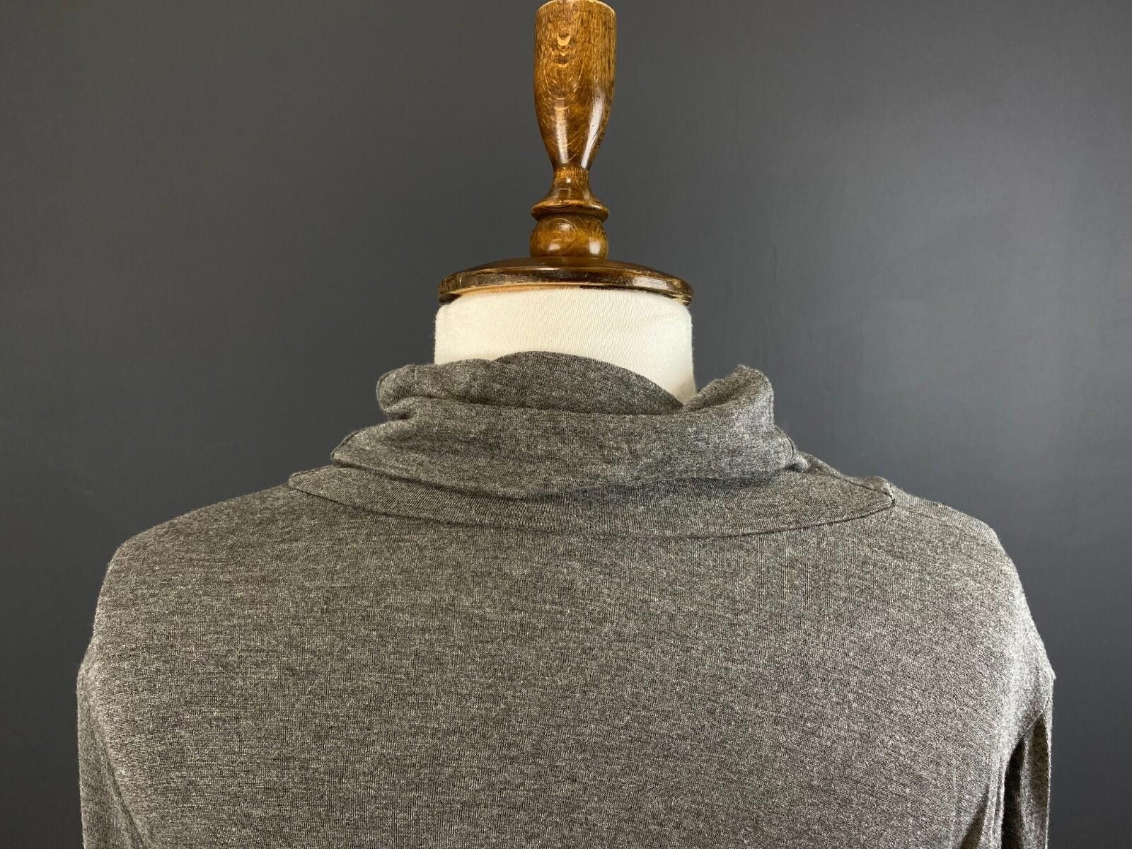 Designer Gudrun Sjoden Gray Turtle Neck Long Sleeve Top Shirt Size L Size L / US 10 / IT 46 - 10 Thumbnail