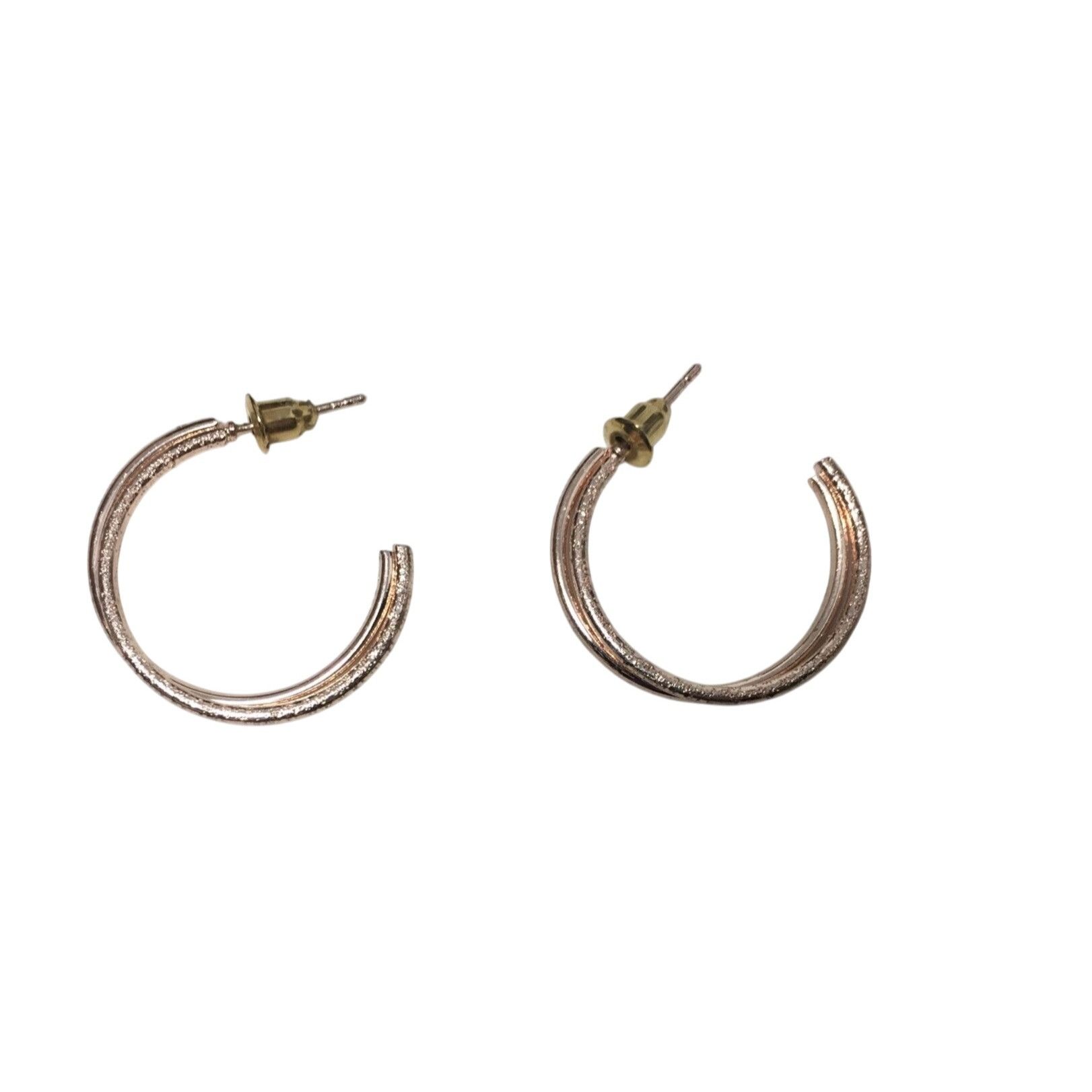 Other Women's Small Rose Gold Double Hoop Earrings Size ONE SIZE - 2 Thumbnail