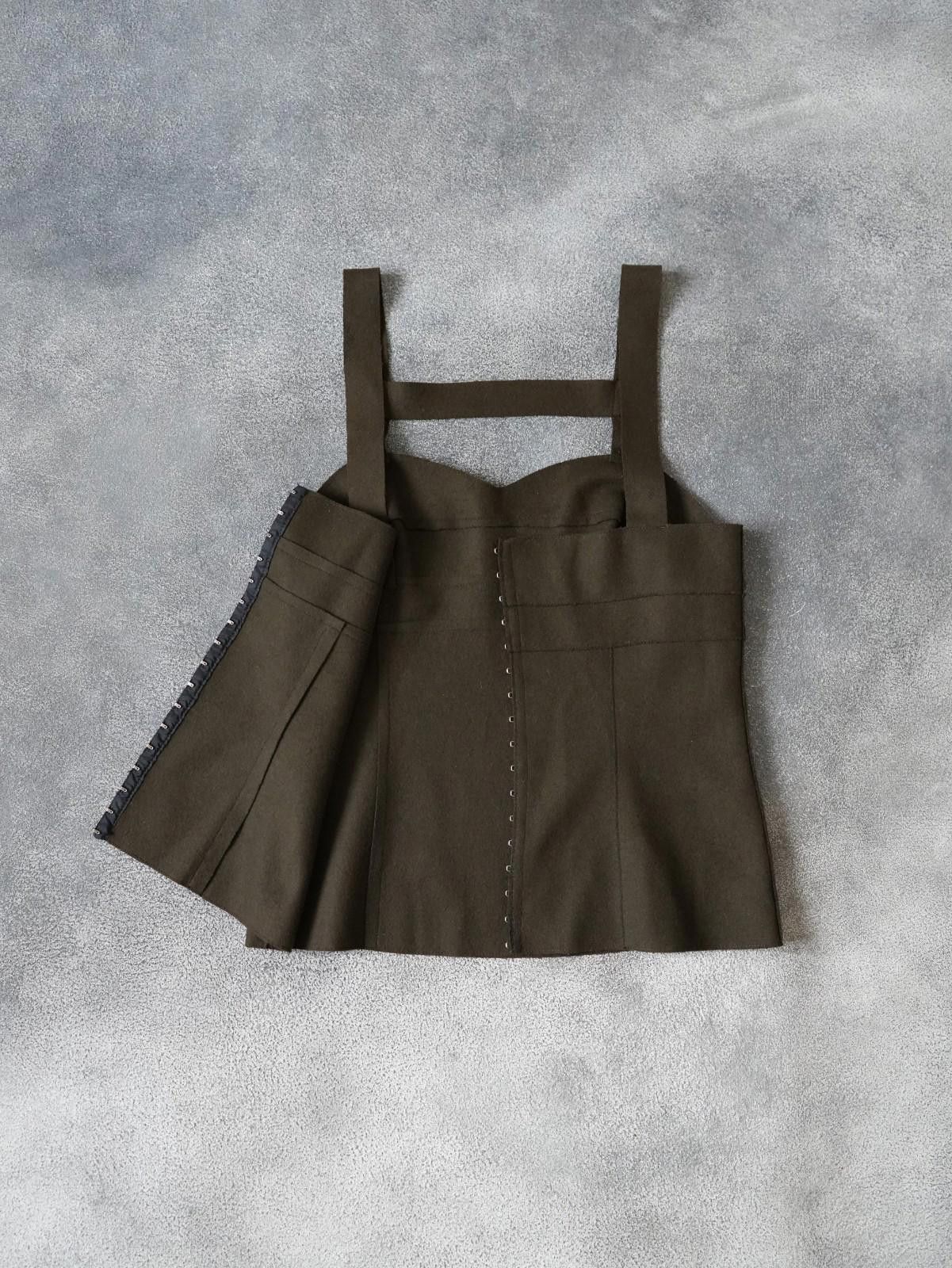 Miu Miu F/W 2006 Miu Miu Runway Wool Corset Cropped Top Size XS Size XS / US 0-2 / IT 36-38 - 10 Thumbnail