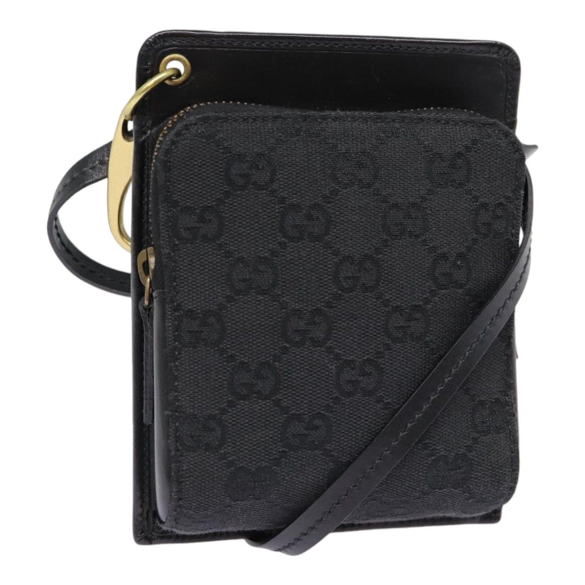 Gucci Gg Canvas Black Canvas Shoulder Bag (Pre-Owned) Size ONE SIZE - 1 Thumbnail
