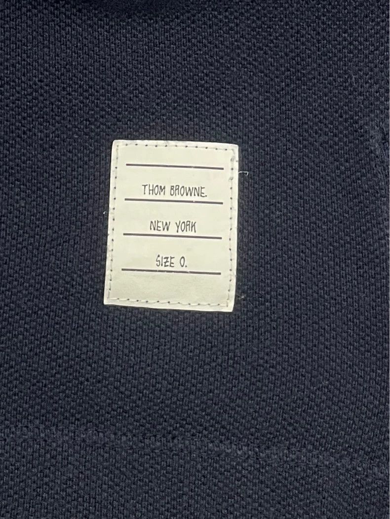 Thom Browne Thom browne Dark blue four-striped round-neck sweatshirt 25 Size US XS / EU 42 / 0 - 6 Thumbnail