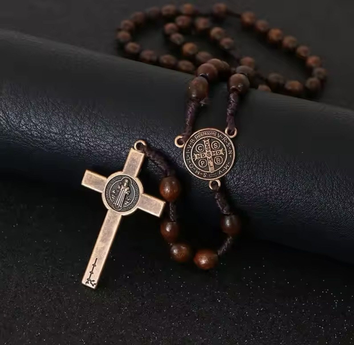Jewelry Saint Benedict Rosary Necklace Chain Catholic Church Jesus Size ONE SIZE - 3 Thumbnail