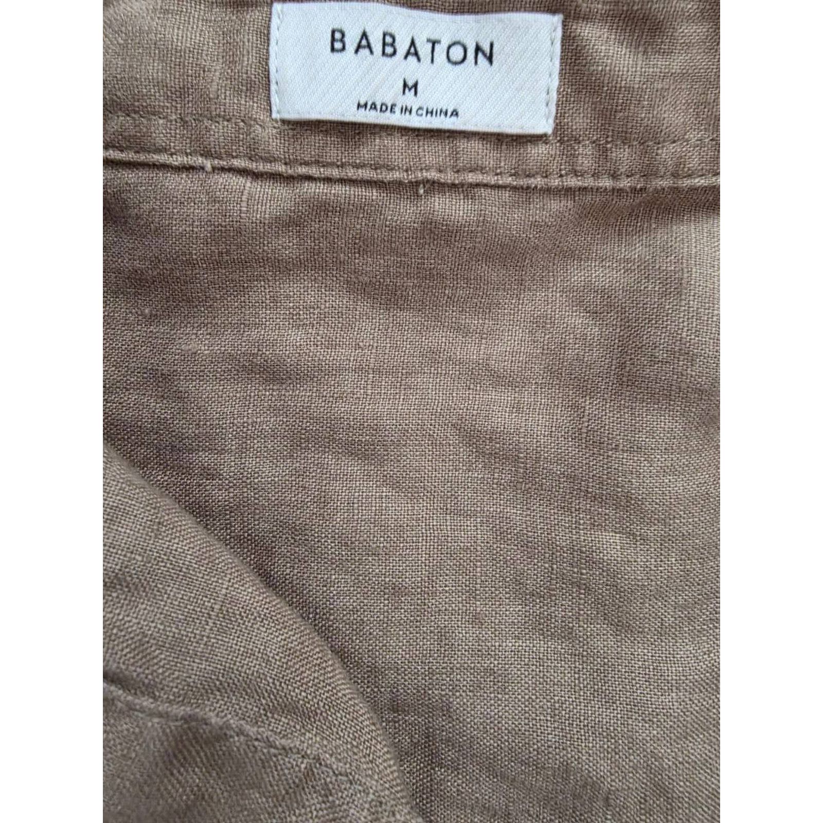Aritzia Aritzia Babaton men linen Button-Up brown Shirt M A001530 Size US M / EU 48-50 / 2 - 4 Thumbnail