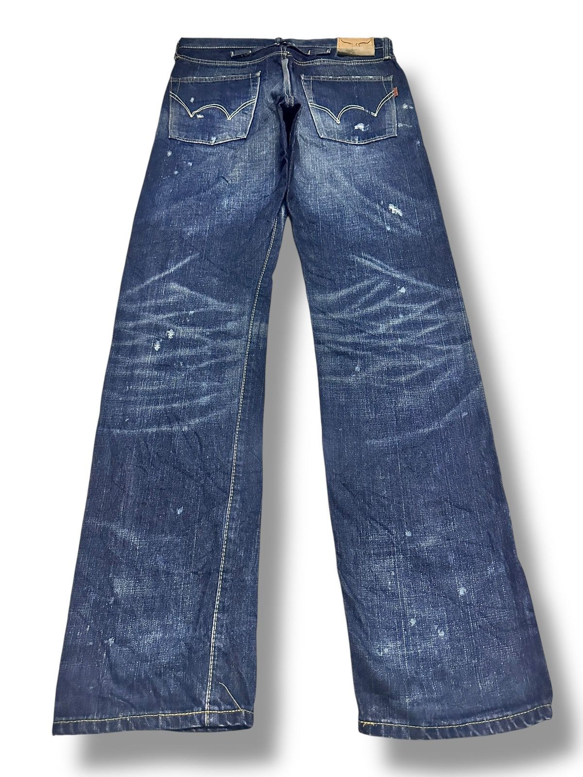 Edwin Edwin Vintage Selvedge Distressed and Painted Faded Wash Size US 33 - 2 Thumbnail