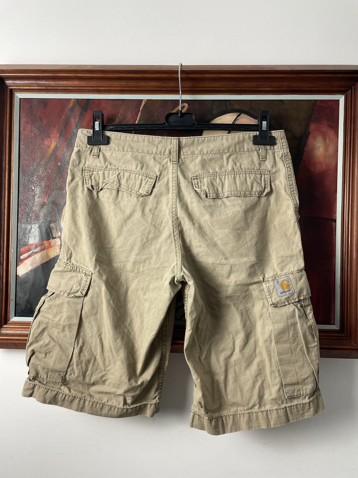 Carhartt Rare Vintage Carhartt Aviation Bermuda Beige Cargo Shorts Size US 29 - 1 Thumbnail