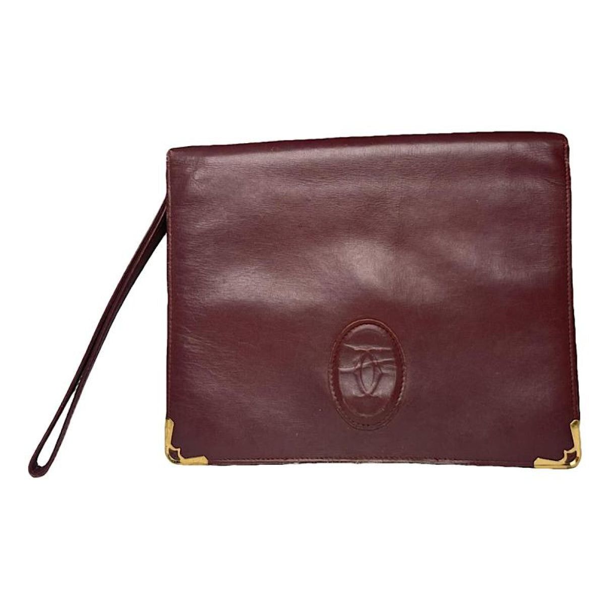 Cartier C Burgundy Patent Leather Clutch Bag Size ONE SIZE - 1 Thumbnail