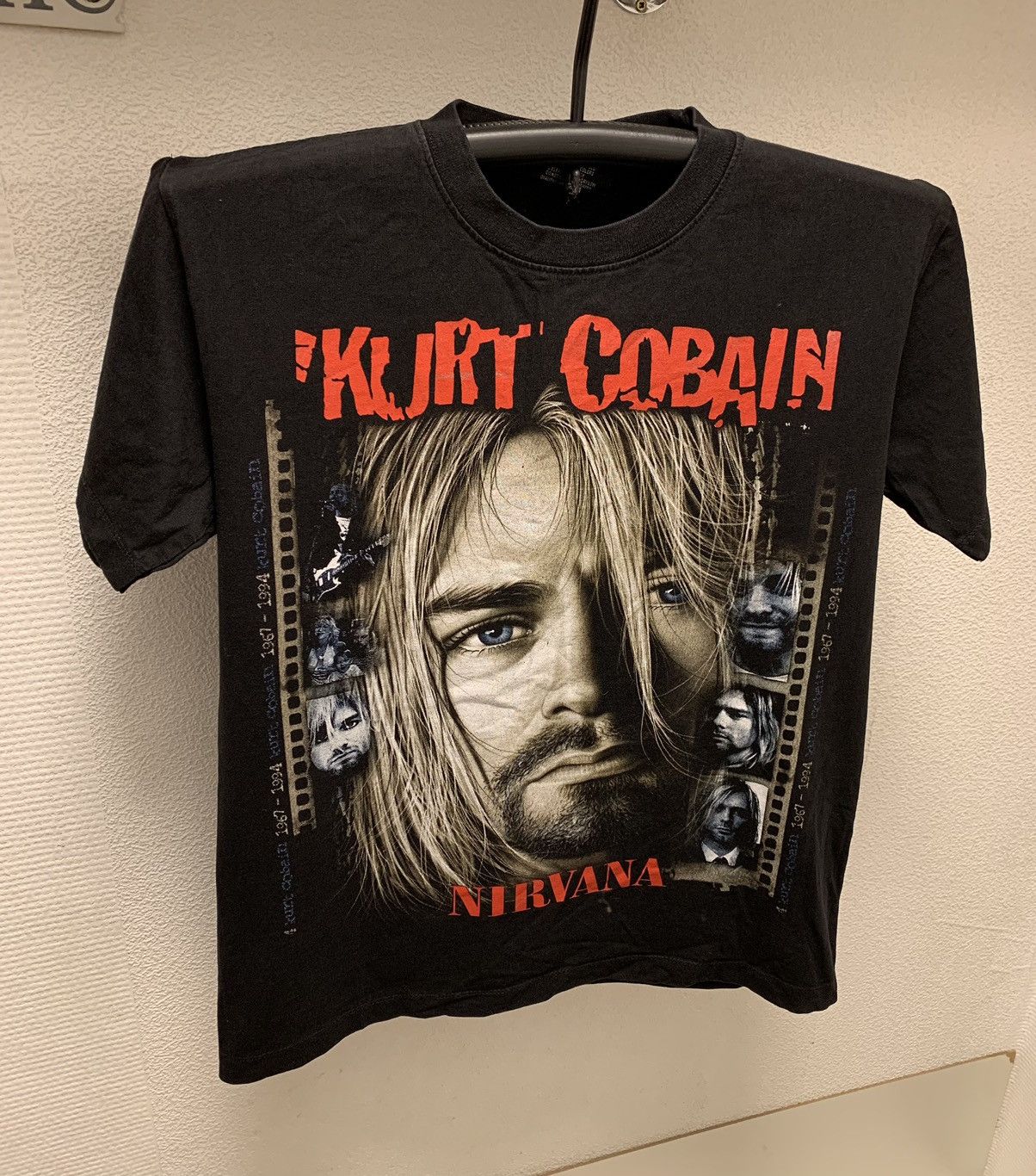 Kurt Cobain Nirvana vintage black t-shirt 1990th M sz (blur)