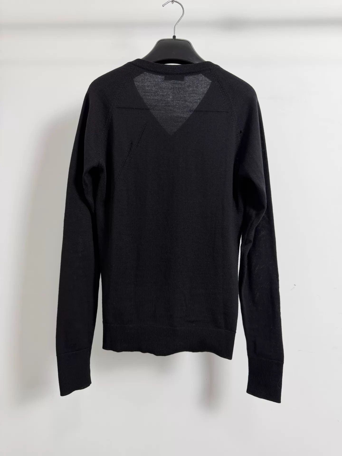 Dior Dior Homme 05fw Black V-neck Clawmark Wool Knit XS Size US XS / EU 42 / 0 - 2 Thumbnail