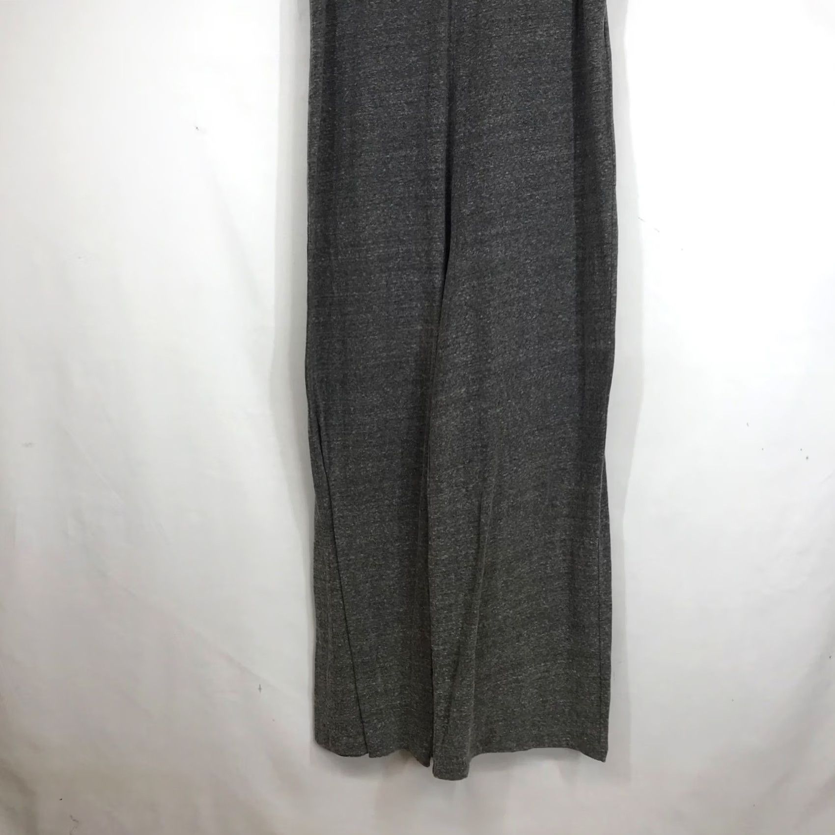 CLOT Cloth & Stone Womens Charcoal Grey Heathered V-Neck Wide Leg Jumpsuit L Size 36" / US 14 / IT 50 - 3 Thumbnail