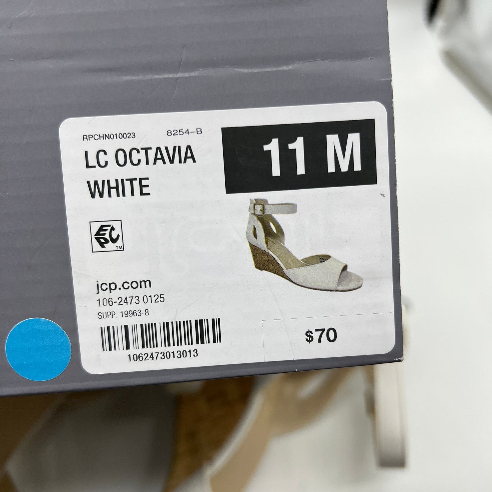 Other Liz Claiborne Womens Octavia Wedge Sandals White Size 11M Size US 11 / IT 41 - 10 Thumbnail