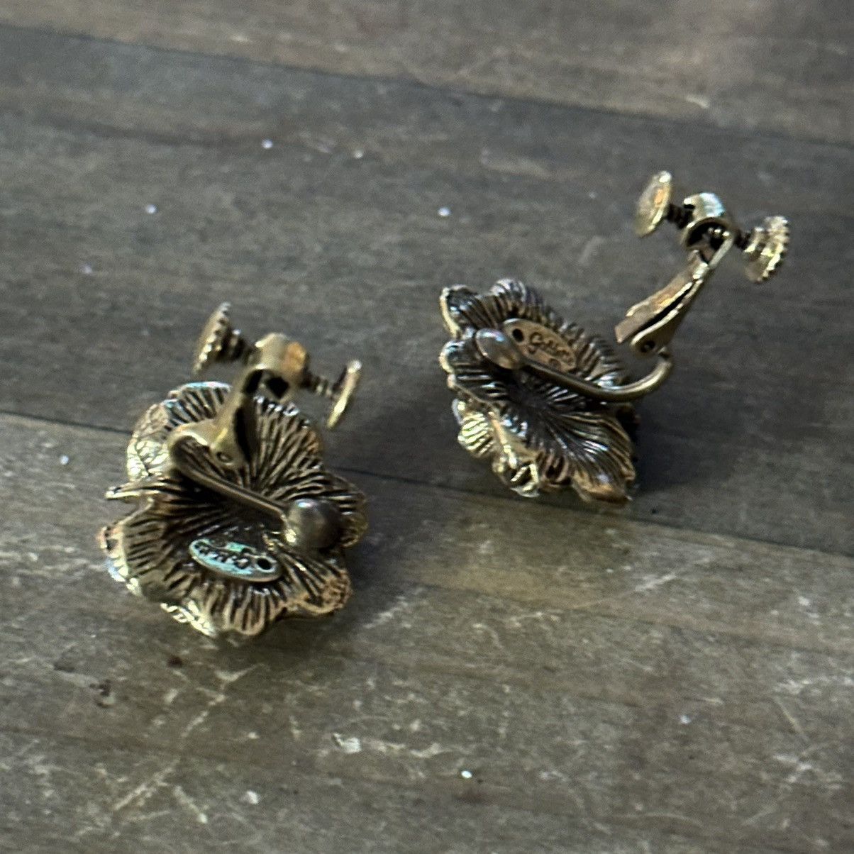 Vintage Vintage Goldette clip on rose earrings Size ONE SIZE - 4 Thumbnail