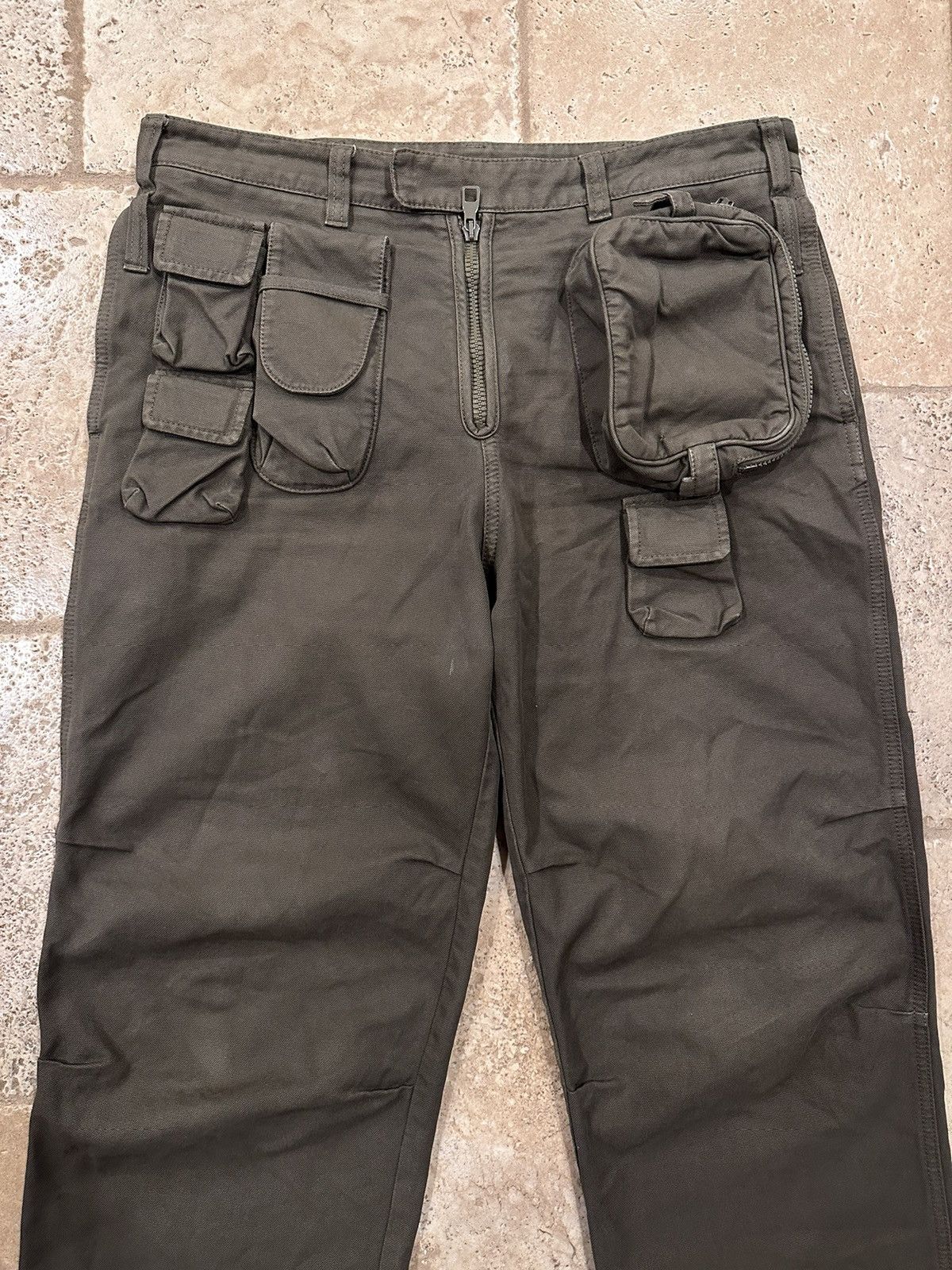 Louis Vuitton Louis Vuitton x Virgil 3D Technical Olive Green Cargo Pants Size US 34 / EU 50 - 3 Thumbnail