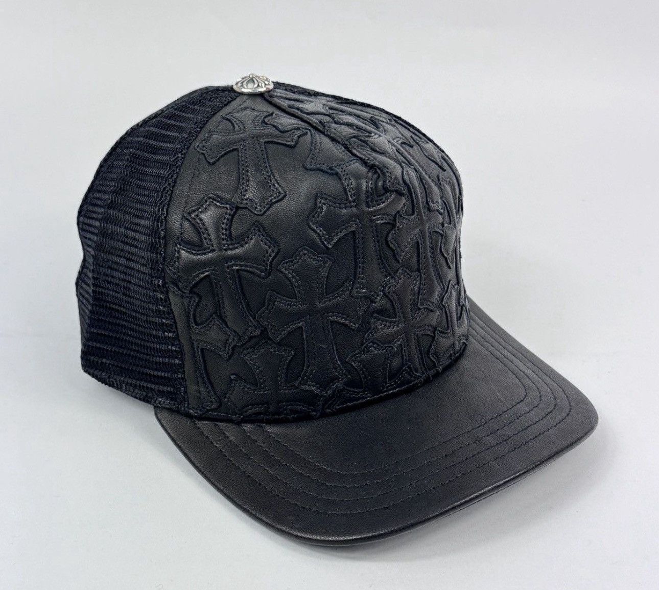 Chrome Hearts CROSS FLOODED LEATHER LOGO TRUCKER CAP Size ONE SIZE - 2 Thumbnail