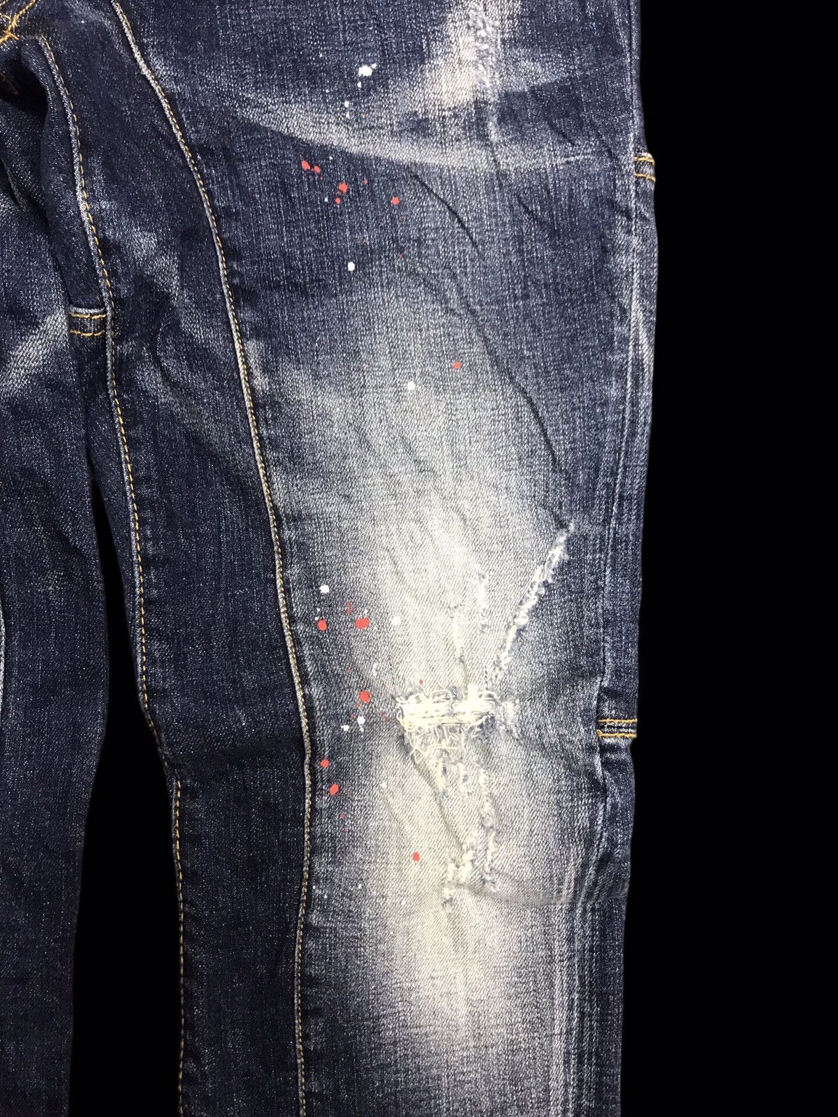 Designer × Dsquared2 × Seditionaries 💥PUNK STYLE💥DSQUARED2 Distressed Painter Denim F149 Size US 33 - 4 Thumbnail