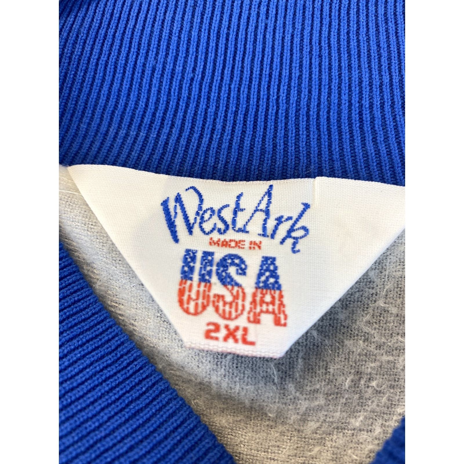 Vintage Vintage Satin Bomber Jacket XXL USA Blue vtg 90s fishing West Ark Size US XXL / EU 58 / 5 - 4 Thumbnail
