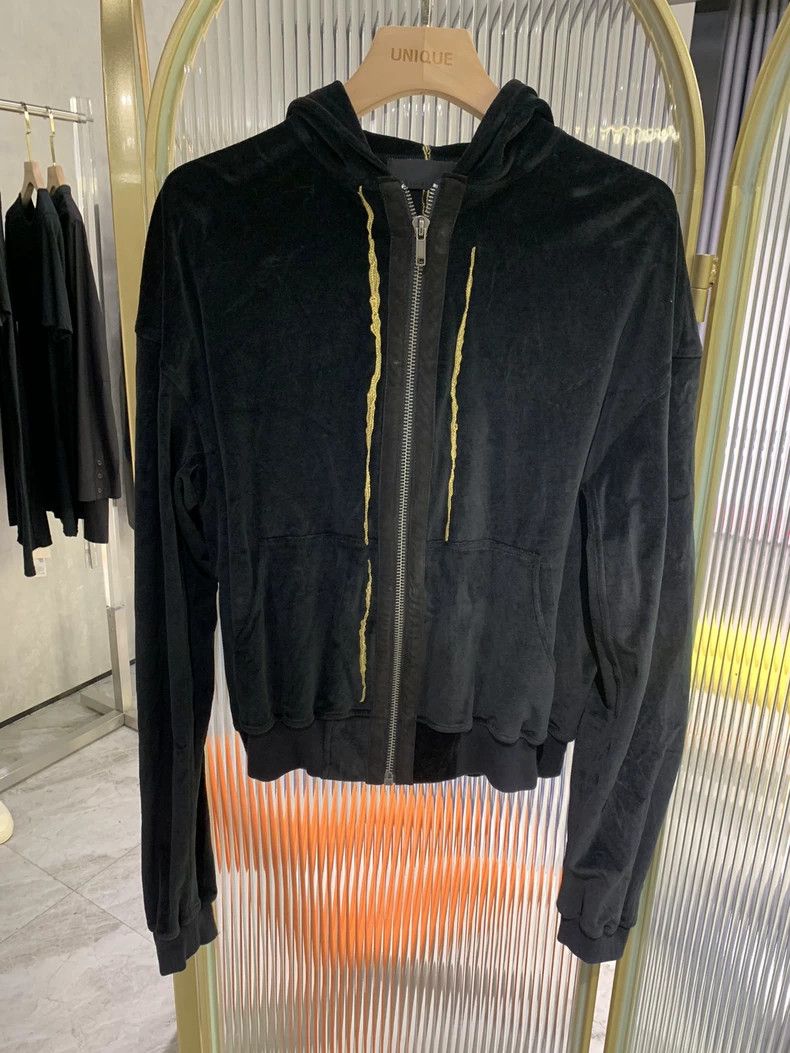 Haider Ackermann Haider Ackermann Velvet patchy velvet hoodie Size XS / US 0-2 / IT 36-38 - 1 Thumbnail