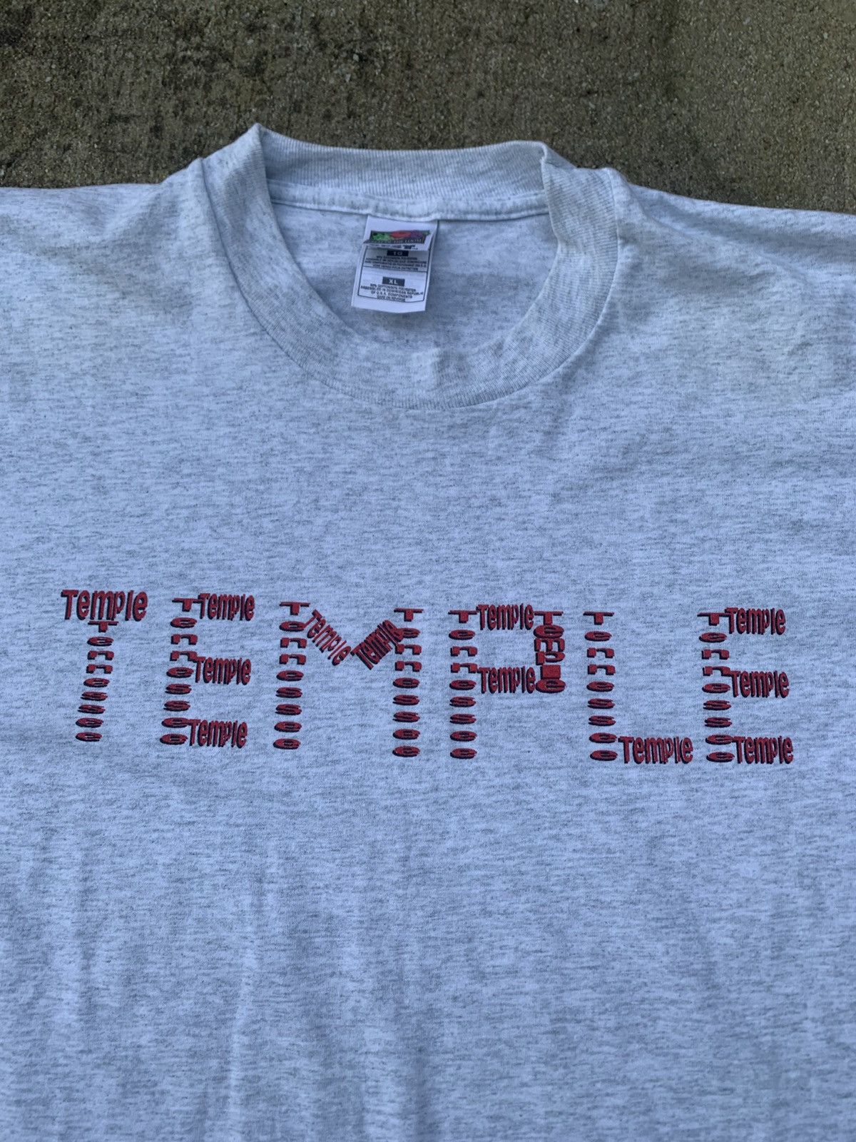 Fruit Of The Loom Vintage Temple Tennessee T Shirt Size US XL / EU 56 / 4 - 2 Thumbnail