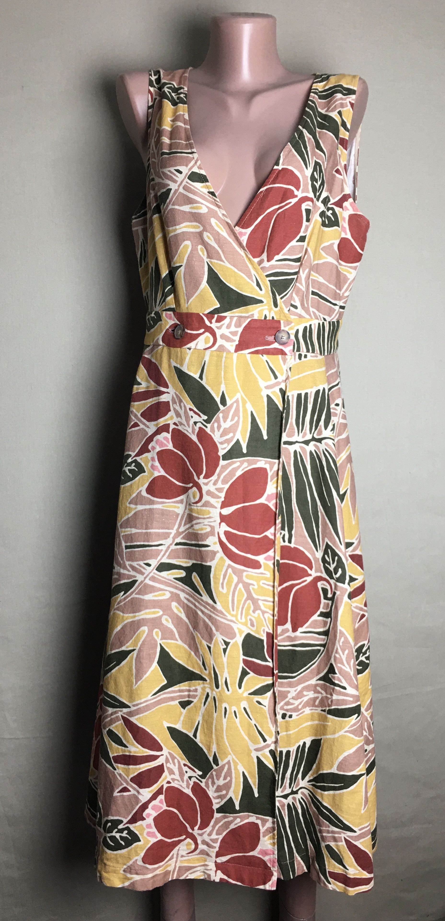 Sezane Sezane Mathilda Linen Blend Floral Dress EU 40 Size M / US 6-8 / IT 42-44 - 7 Thumbnail