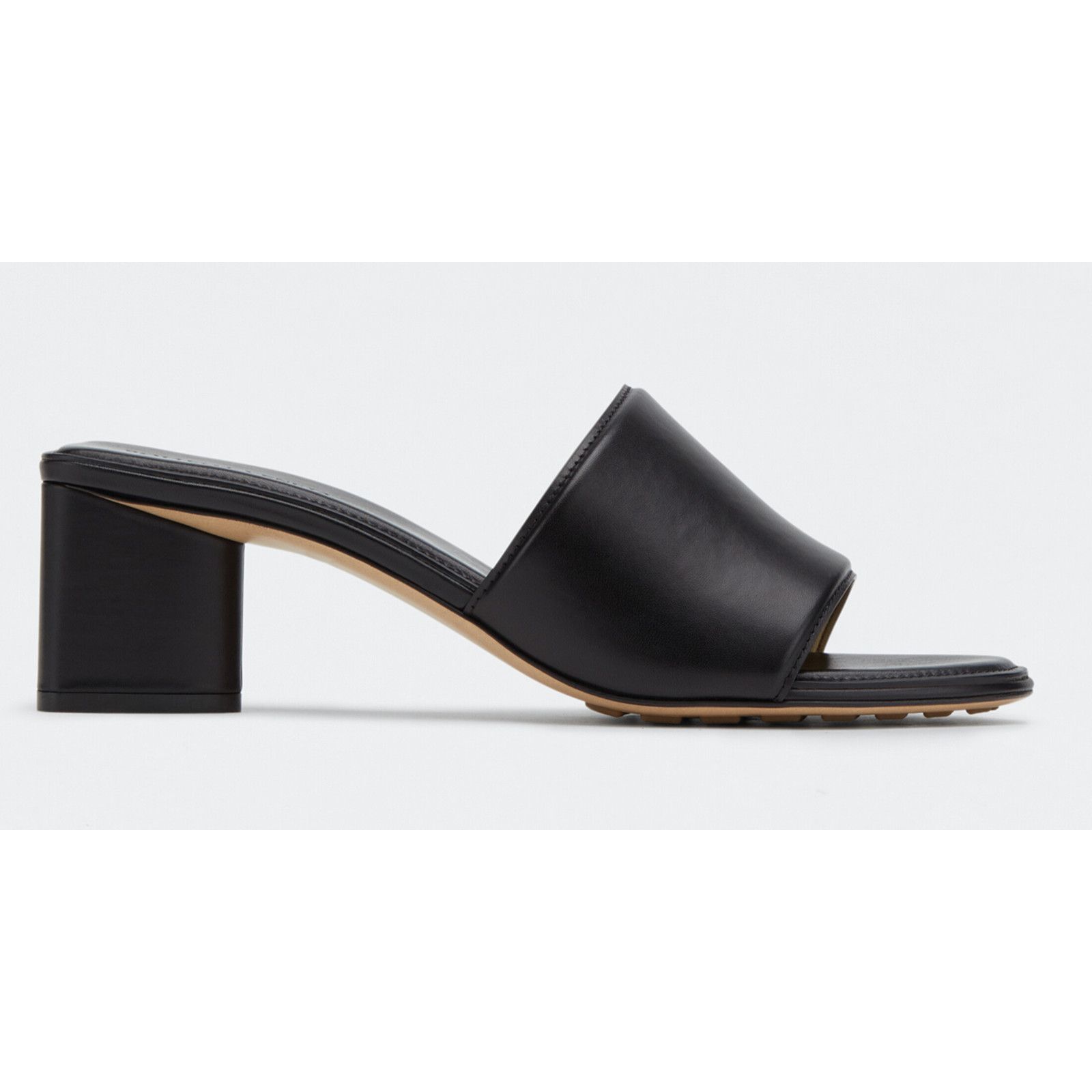 Bottega Veneta Bottega Veneta Band Black Calf Leather Sandal Backless Size US 6.5 / IT 36.5 - 3 Thumbnail