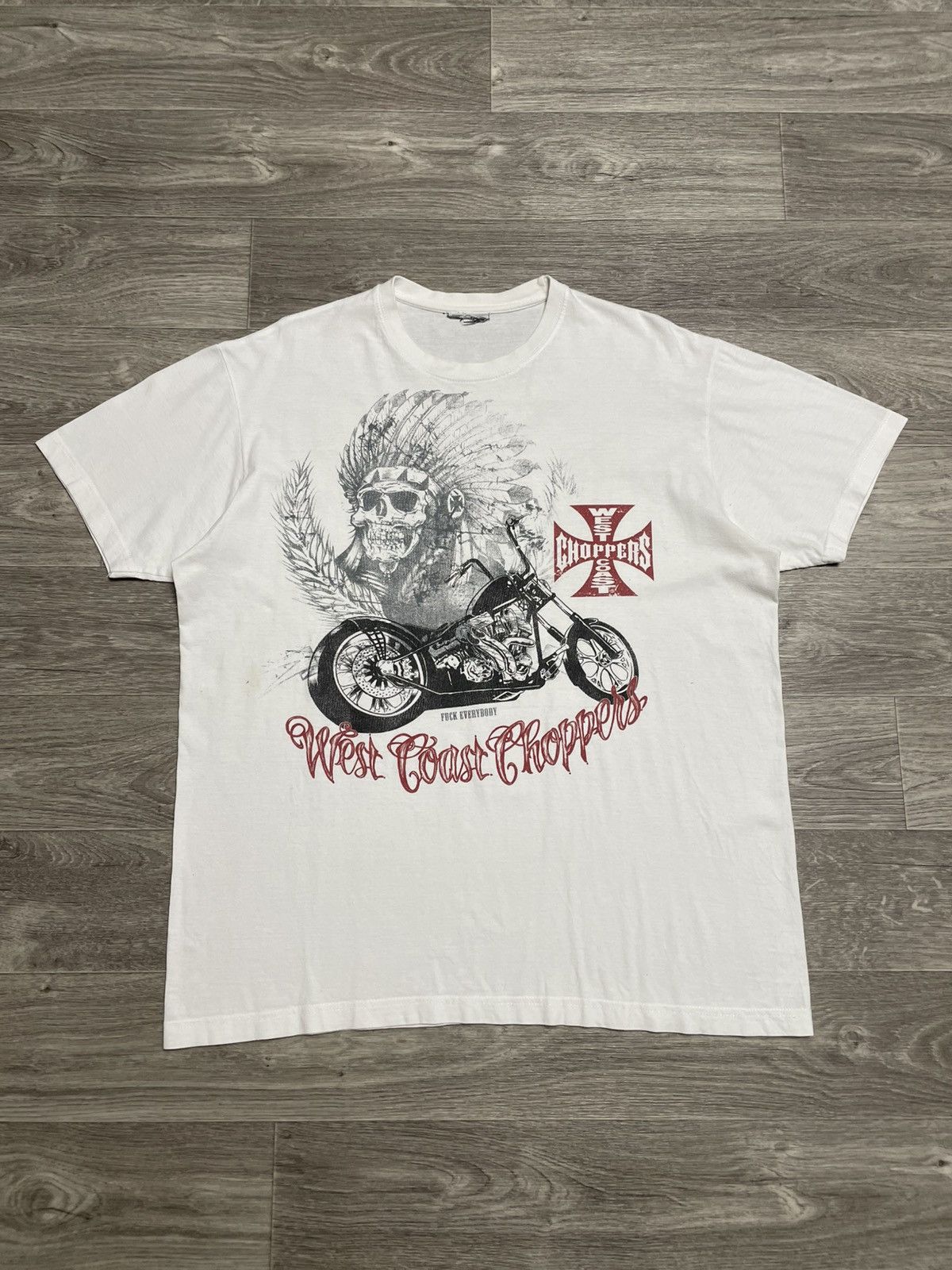 West Coast Choppers Vintage West Coast Choppers Fuck Everybody T-Shirt Size US XL / EU 56 / 4 - 1 Thumbnail