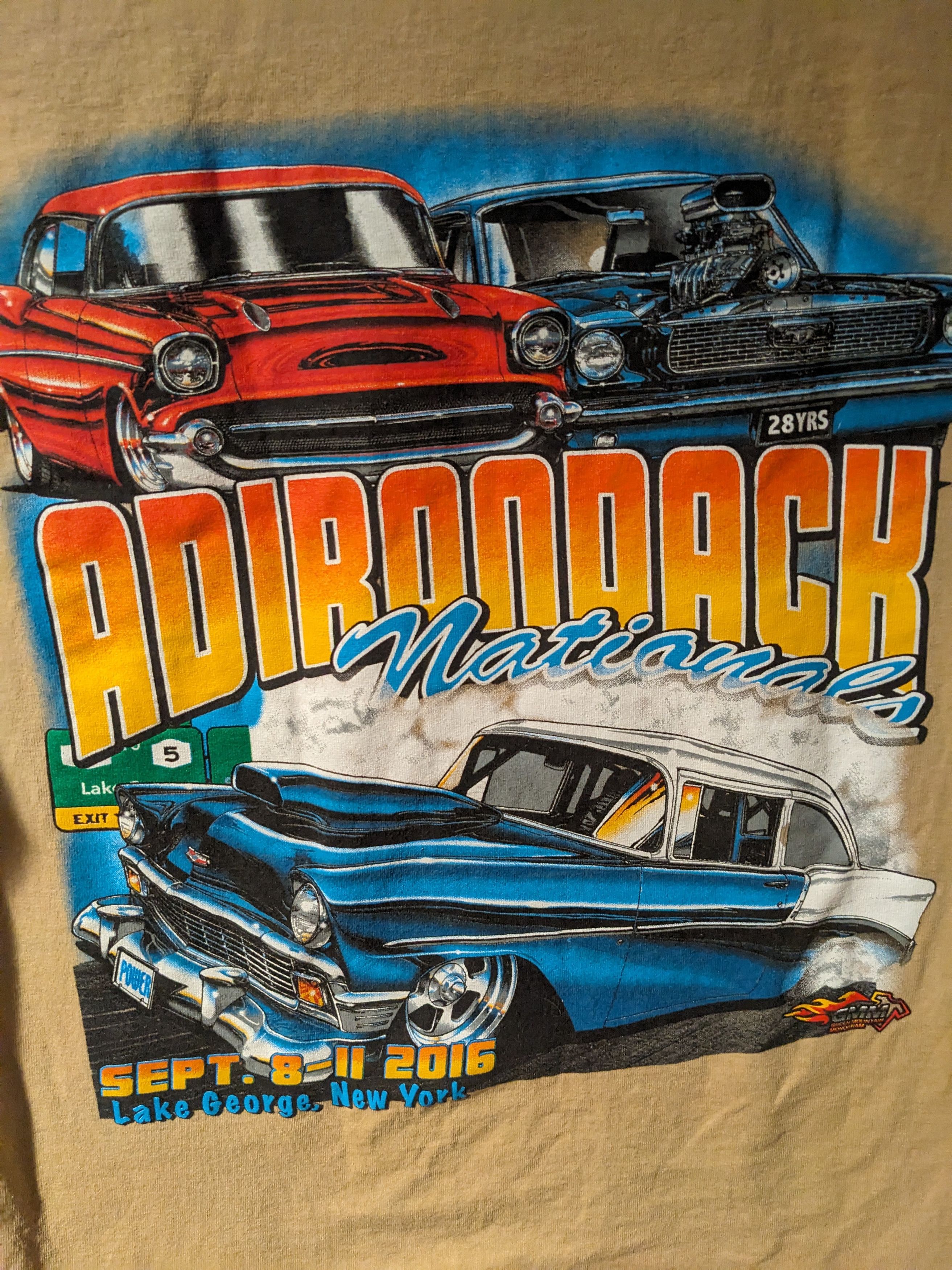 NASCAR × Vintage Vintage 2016 Adirondack Nationals Nascar Racing T-Shirt Size US M / EU 48-50 / 2 - 2 Thumbnail