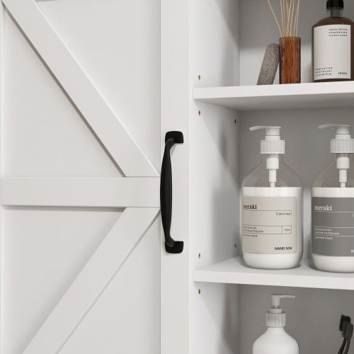 Designer × Homemade kleankin Farmhouse Bathroom Wall Cabinet, Medicine Cabinet w Size US L / EU 52-54 / 3 - 6 Thumbnail