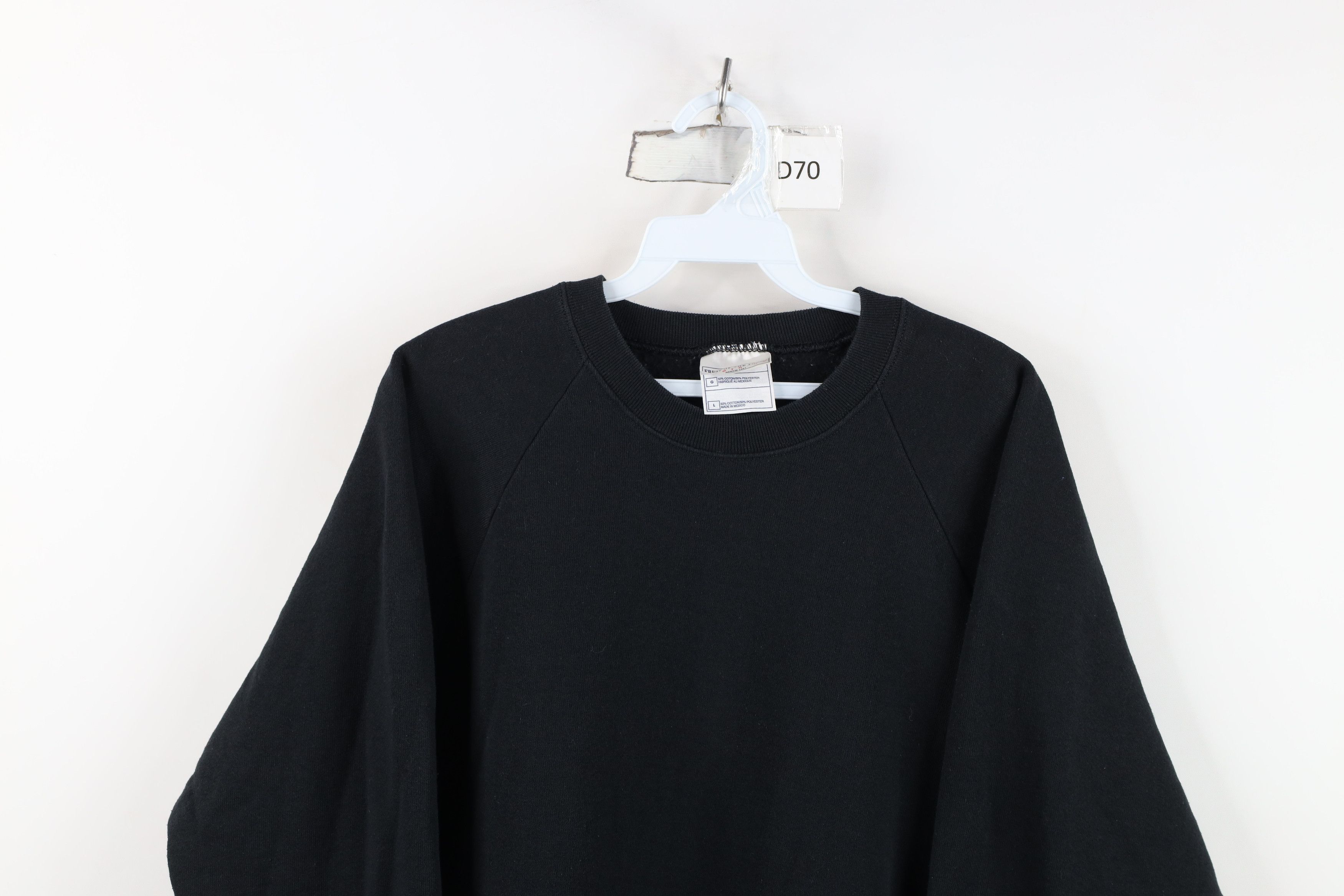 Vintage Vintage 90s Streetwear Heavyweight Crewneck Sweatshirt Black Size L / US 10 / IT 46 - 2 Thumbnail