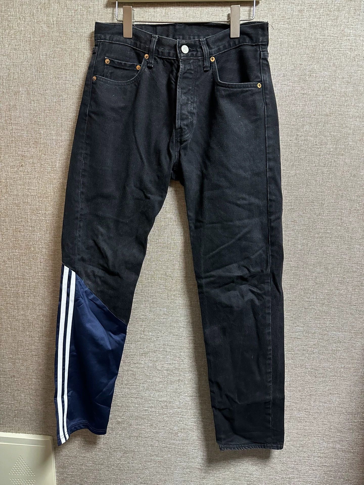 Vetements Vetements color blocking and splicing material denim pants -DMC Size US 30 / EU 46 - 1 Thumbnail