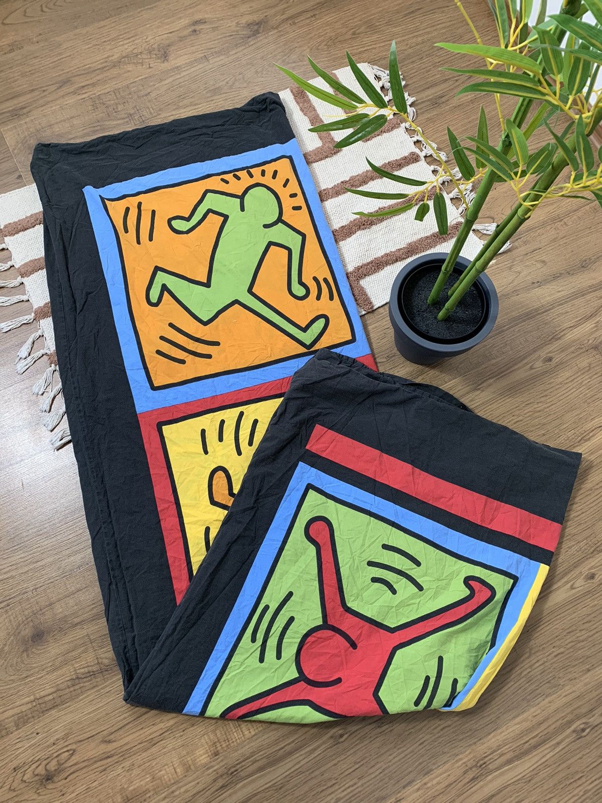 Keith Haring × Playboy × Vintage VINTAGE 90s KEITH HARING POP ART PLAYBOY DUVET PILLOW COVER Size ONE SIZE - 2 Thumbnail