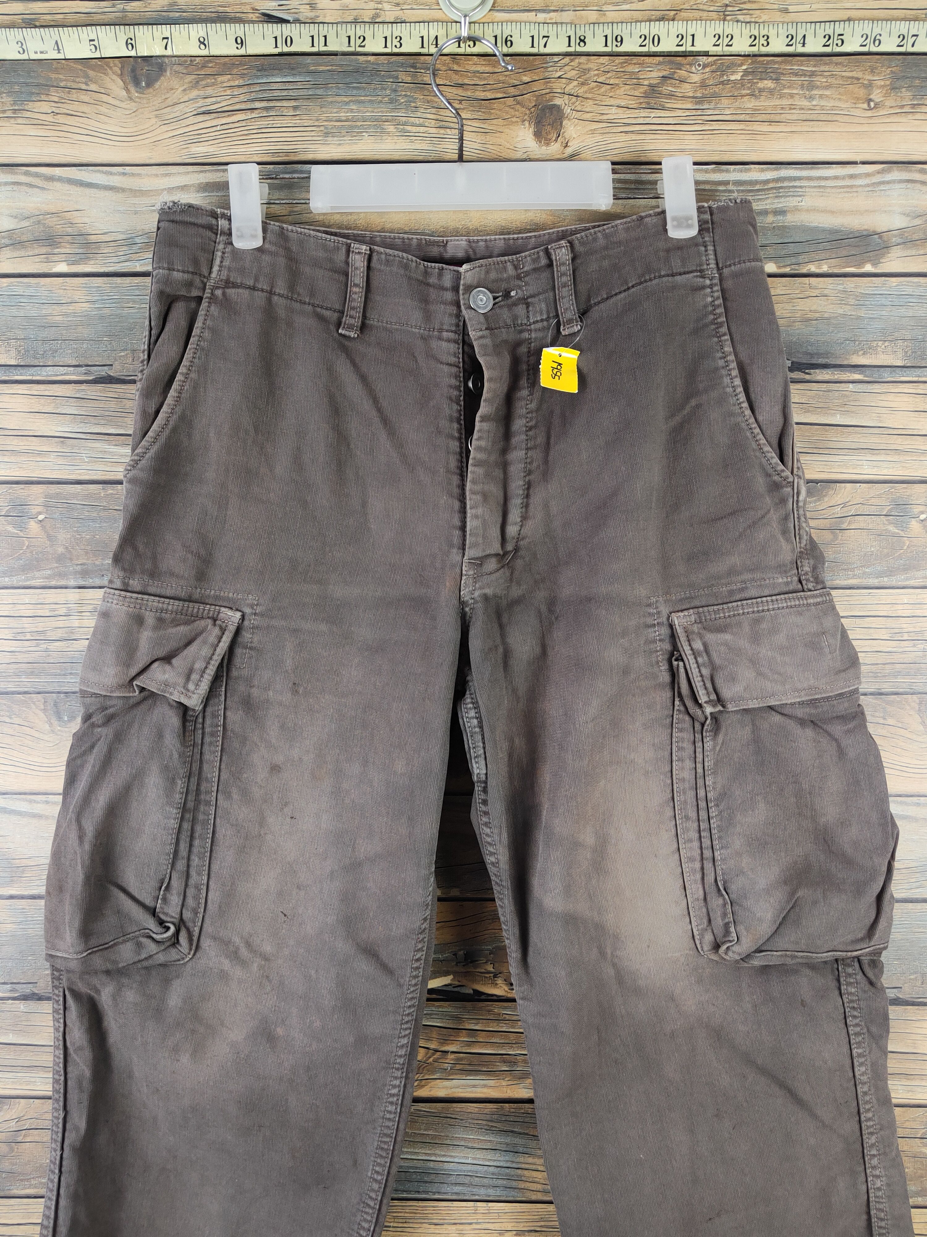 Johnbull DL John Bull Brown Faded Multipocket Cargo Pants #1955 Size US 31 - 2 Thumbnail