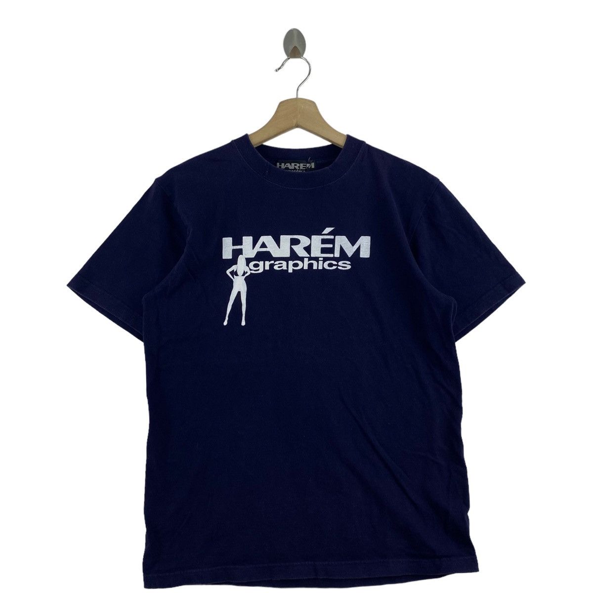 Japanese Brand HAREM GRAPHICS Print By Takashiyama Japanese Designer Navy Size US M / EU 48-50 / 2 - 1 Thumbnail