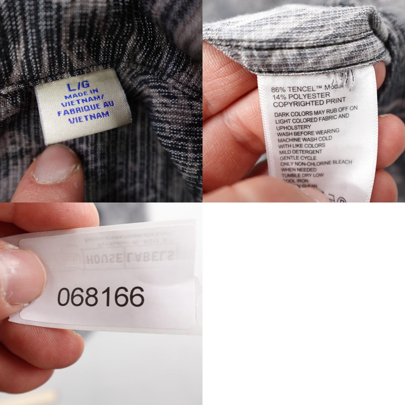 Tommy Bahama VINTAGE Tommy Bahama Shirt Mens L Gray Hawaiian Aloha Floral Leaves Button-Up Camp Short Sleeve Pocketed Size US L / EU 52-54 / 3 - 8 Thumbnail
