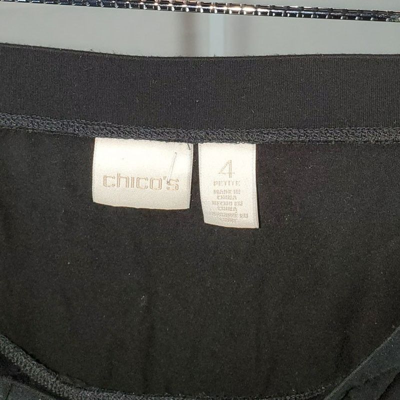 Chicos Chico’s Black Knit Skirt – Petite 4 Fits US 20 XXL Size 42" / US 20 - 6 Thumbnail