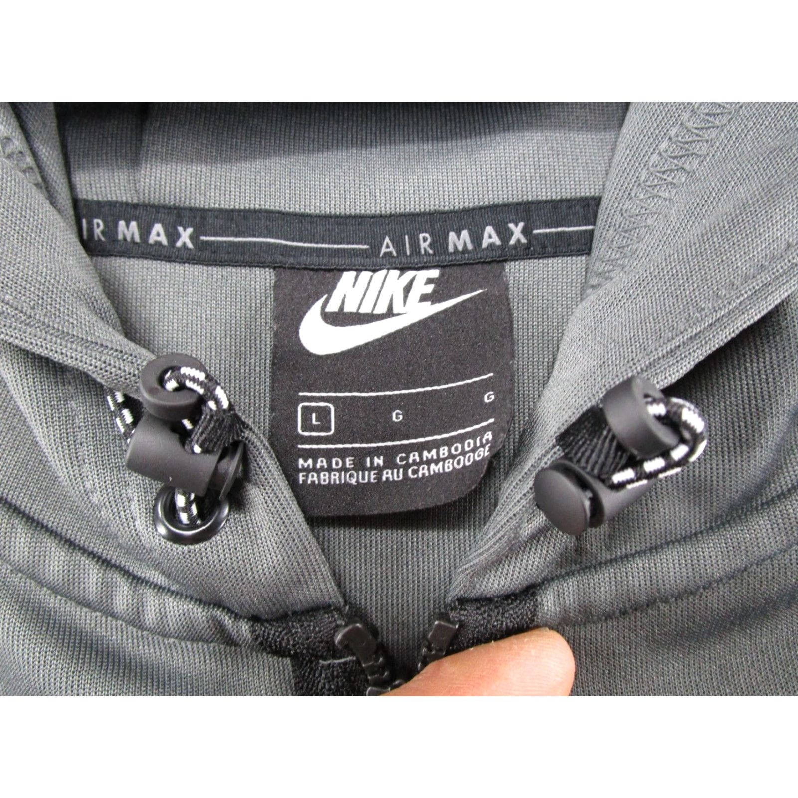 Nike Nike Air Max Hoodie Sweatshirt Men Full Zip Gray L DC2556-068 Stretch Size US L / EU 52-54 / 3 - 2 Thumbnail
