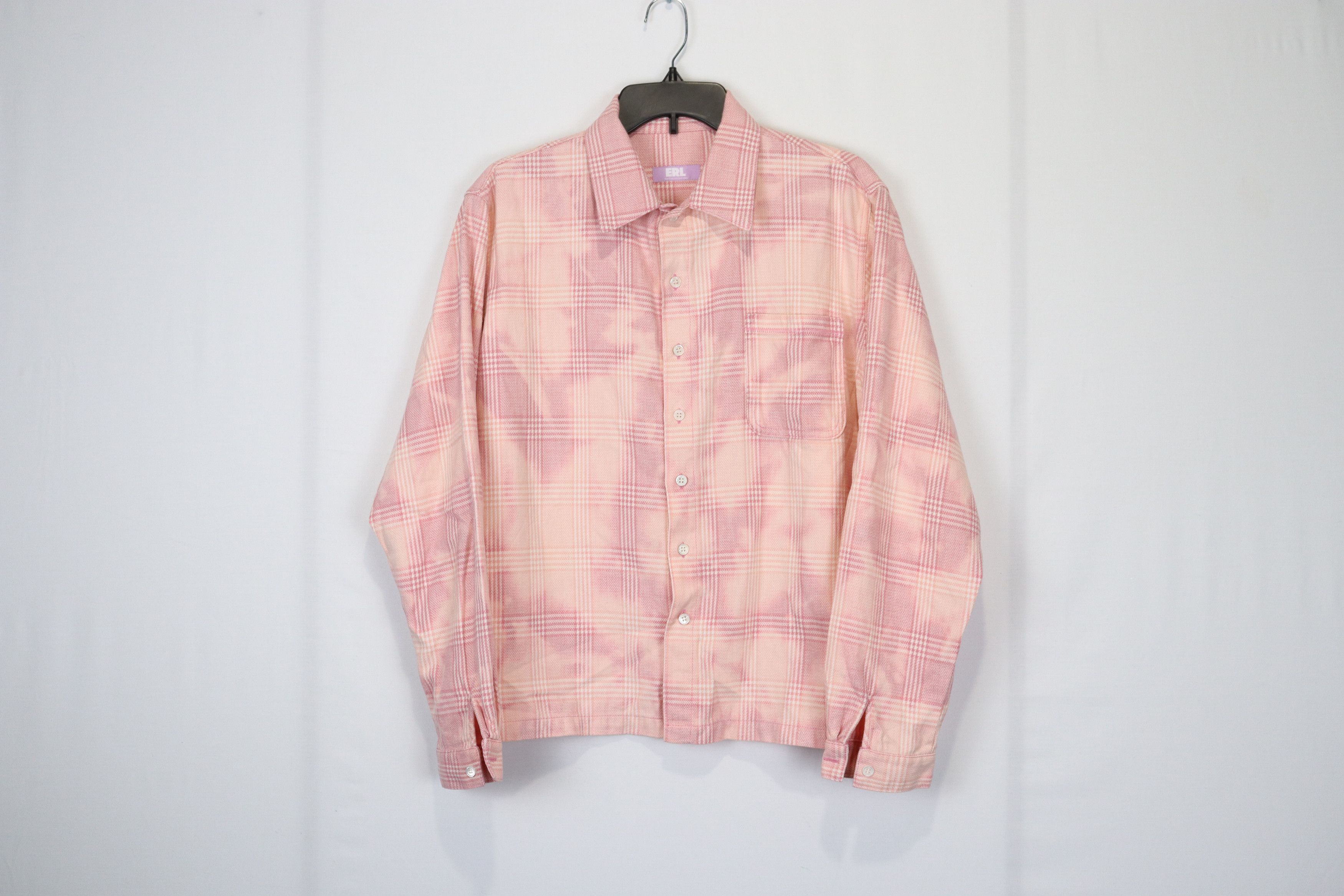 image of Erl O1Rshd Bleach Spot Button Up Shirt In Multicolor, Men's (Size Small)