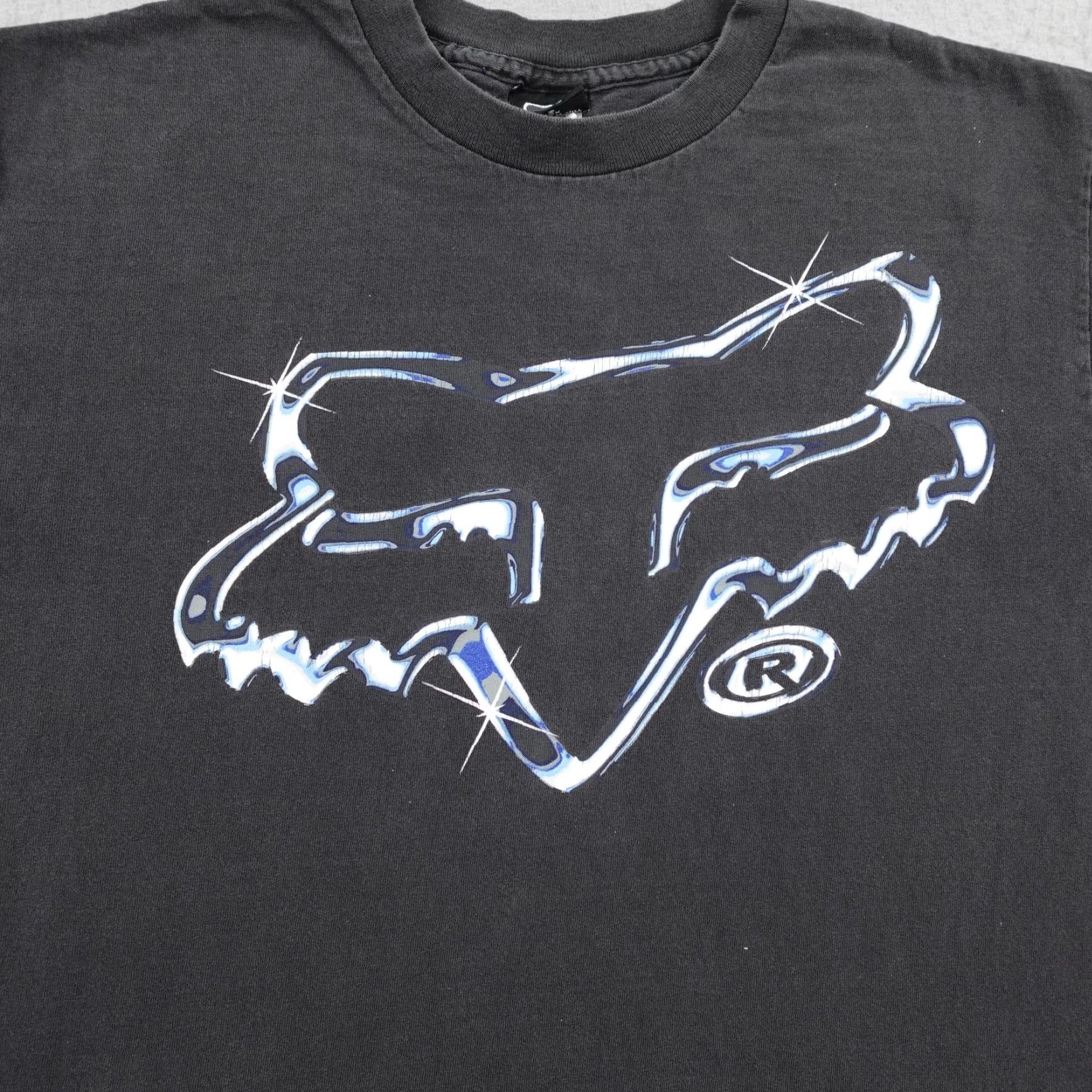 Fox Racing VINTAGE Fox Racing Shirt Large Black Chrome Head Logo Motocross 90s Mens Size US L / EU 52-54 / 3 - 2 Thumbnail