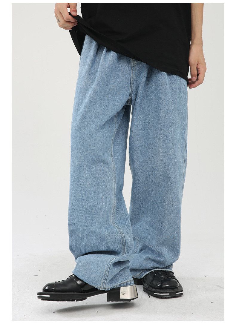Japanese Brand × Jean Men's loose washed wide-leg straight jeans Size US 32 / EU 48 - 2 Thumbnail