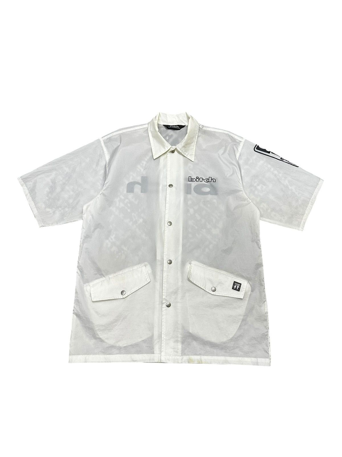 Vintage Vintage 90s Bitch Skateboard Short Sleeve Windbreaker Size US M / EU 48-50 / 2 - 1 Thumbnail
