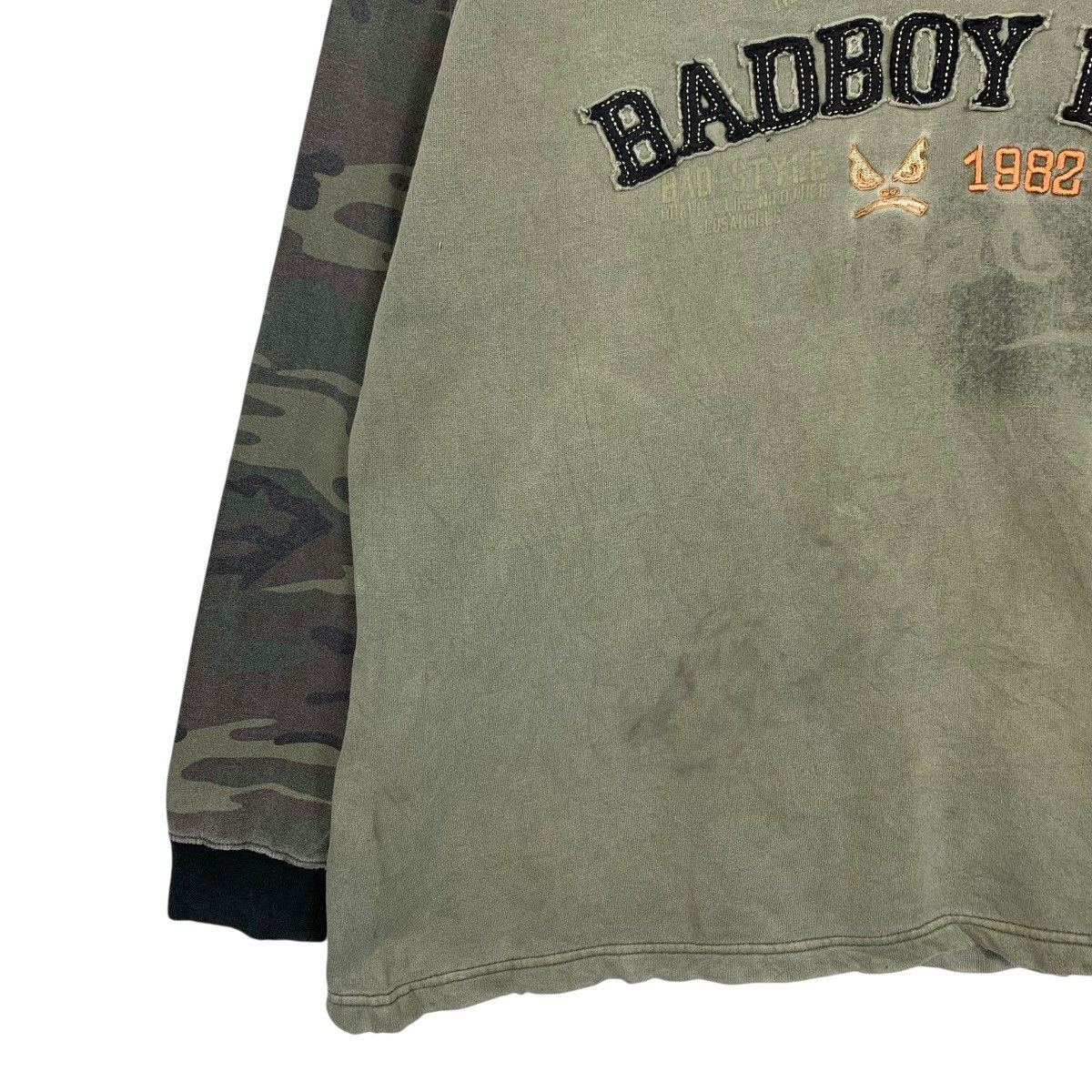 Japanese Brand BAD BOY LA Big Logo Camo Sleeve Sweater #3601-C165 Size US M / EU 48-50 / 2 - 6 Thumbnail