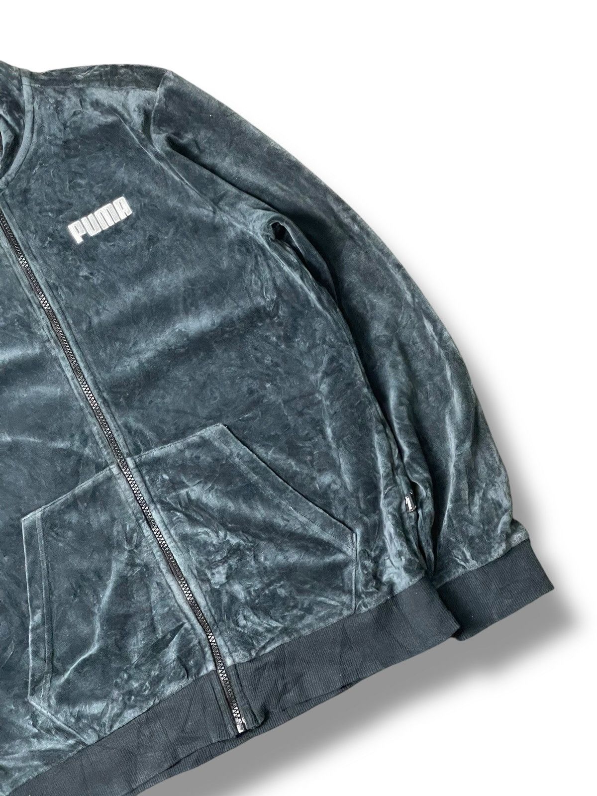 Japanese Brand × Puma × Vintage PUMA Brand Track-top Velvet Jacket (101) Size US S / EU 44-46 / 1 - 3 Thumbnail