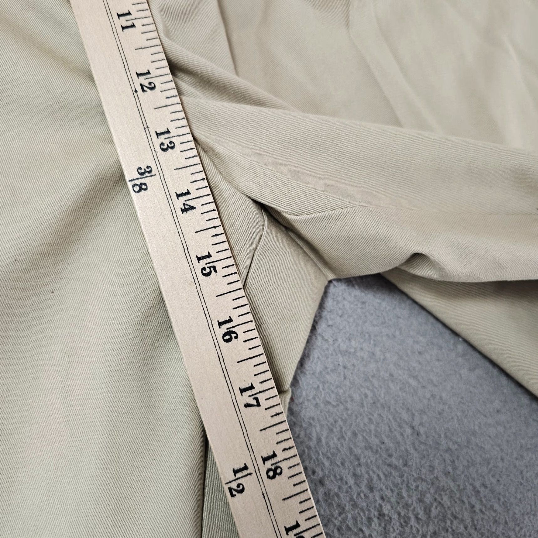 Nordstrom Nordstrom Mens Dress Pants 44x30 Khaki Twill Pleated Cotton Classic Straight Belt Loops Pockets Size US 44 / EU 60 - 5 Thumbnail