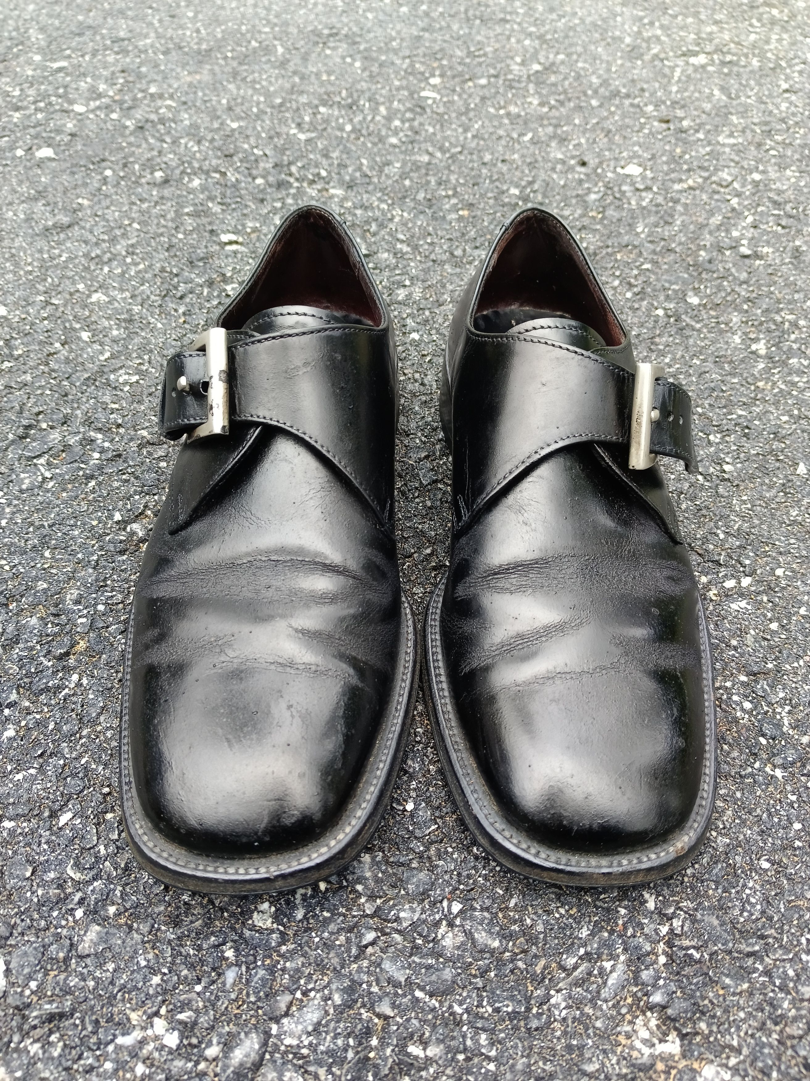 Prada PRADA LEATHER BLACK BUCKLE LOAFER SHOES Size US 7 / EU 40 - 1 Thumbnail
