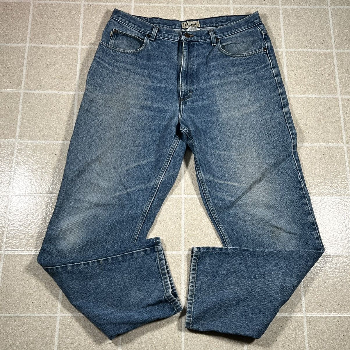 L.L. Bean × Vintage LL Bean Jeans Mens Natural Fit Straight Leg Workwear Denim Size US 38 / EU 54 - 1 Thumbnail